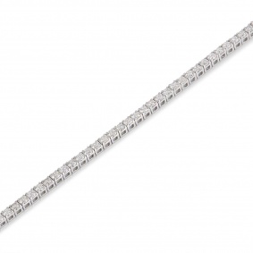 White Gold Diamond Tennis Bracelet 3.15ct TDW White Gold Diamond Tennis Bracelet 3.15ct TDW